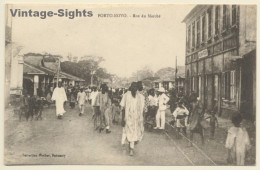 Dahomey / Benin: Porto Novo - Rue Du Marché (Vintage PC) - Benin