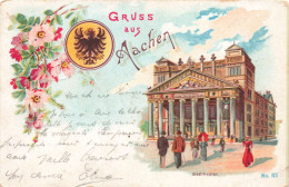 ALLEMAGNE - Gruss Auch Aachen - Stadtheater - Colorisé - Animé- Carte Postale Ancienne - Aachen