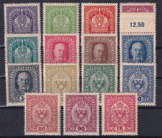 AUSTRIA 1916 - MNH/MLH - ANK 185-199 - Complete Set! - Neufs