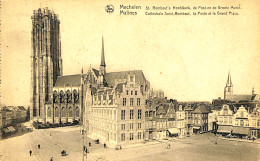 Belgique - Anvers - Mechelen - Malines - Cathédrale Saint-Rombaut, La Poste Et La Grand'Place - Mechelen