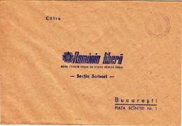 Romania, 1980's, Vintage Uncirculated Postal Cover  - "Romania Libera" Newspaper Advertising - Dienstmarken