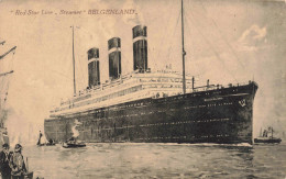 BELGIQUE - Anvers - A Red Star Line "Steamer" Belgenland - Carte Postale Ancienne - Antwerpen