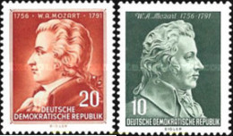 703840 HINGED ALEMANIA DEMOCRATICA 1956 200 ANIVERSARIO DEL NACIMIENTO DE W. A. MOZART - Ungebraucht