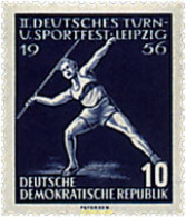 704384 HINGED ALEMANIA DEMOCRATICA 1956 5 JUEGOS DEPORTIVOS Y GIMNASTICOS DE LEIPZIG - Ungebraucht