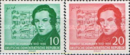 704476 HINGED ALEMANIA DEMOCRATICA 1956 CENTENARIO DE LA MUERTE DE ROBERT SCHUMANN - Ungebraucht