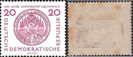 704483 HINGED ALEMANIA DEMOCRATICA 1956 5 CENTENARIO DE LA UNIVERSIDAD DE GREIFSWALD - Ungebraucht