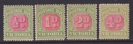 Victoria (Australia), Scott J25-J28 (SG D34-D37), MNH (4p MLH) - Mint Stamps