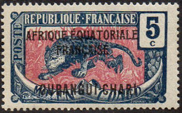 Oubangui N°  46 ** (gomme Coloniale) Timbre Du Congo Surchargé - Nuovi