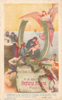 FANTAISIE - Publicité Pour Un Paquet De Farine - Anges, Fer à Cheval - Colorisé - Carte Postale Ancienne - Other & Unclassified