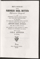 Brevi Ricerche Sulla Genesi Del Nitro - Dissertazione Laurea - Pavia 1842 - Altri & Non Classificati