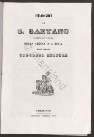 Elogio Di S. Castano Detto In Pavia Nella Chiesa Di S. Luca Dall'Abate G. Bertol - Altri & Non Classificati