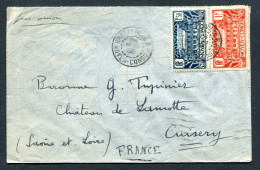 RC 25947 MOYEN CONGO 1935 BRAZZAVILLE R.P. LETTRE PAR AVION LA FRANCE - Cartas & Documentos