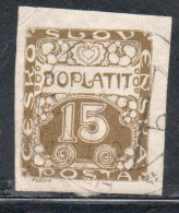 CZECH CECA CZECHOSLOVAKIA CESKA CECOSLOVACCHIA 1918 1920 POSTAGE DUE DOPLATIT 15h USED USATO OBLITERE' - Portomarken