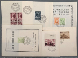 Belgique, Lot De 6 Documents, Avec Cachet Commémoratif - (B2349) - Commemorative Documents