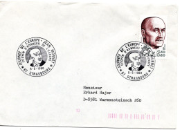 70618 - Frankreich - 1980 - 1,30F Jean Monnet EF A Bf SoStpl STRASBOURG - JEAN MONNET ... -> Westdeutschland - Covers & Documents