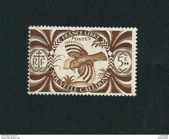 N° 230 Nouvelle Caledonie Cagou (5)  Timbre France Libre Timbre Neuf ** 1942 - Oblitérés