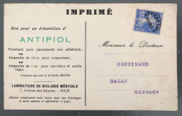 France, Préoblitéré Sur Carte Postale ANTIPIOL - (B2371) - 1893-1947