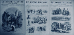 1876 SERBIE BELGRADE GUERRE TURQUIE TOPCHIDERE RATINA  3 JOURNAUX ANCIENS - Non Classés