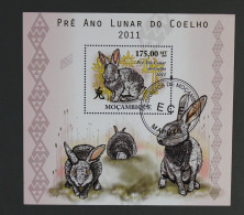 MOZAMBIQUE Lapins, Lapin, Rabbit, Conejo.  Yvert BF N°328 Oblitéré, Used. Emis En 2011 - Hasen