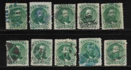 Brazil 1866 Emperor Pedro II 100 Réis 10 Stamp With Mute Fancy Cancel Postmark - Lot 1 - Oblitérés