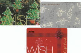 Australia 3x Giftcards Woolworths & Coles, Christmas, Navidad, Noel - Christmas