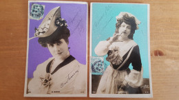 4 Cartes Femmes Elegantes , Dorures , Valfort,bordo,entraigue - Femmes