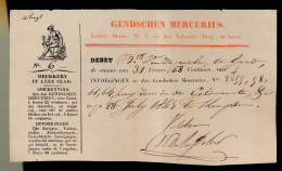 GENT 1843 - GENDSCHEN MERCURIUS KAUTER DREVE N°3 BY DEN KALANDER BERG TE GEND     == ZIE AFBEELDING - 1800 – 1899