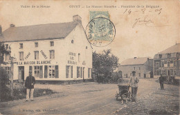 CPA 08 GIVET / LA MAISON BLANCHE / FRONTIERE BELGE / ATTELAGE A CHIEN DANS LA RUE - Andere & Zonder Classificatie