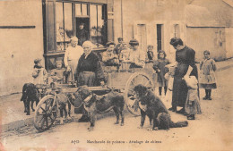 CPA 14 NORMANDIE / ATTELAGE DE CHIENS / MARCHANDE DE POISSON - Altri & Non Classificati