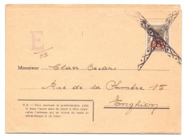 Belgique Timbre De Service S26 10c Carte-réponse De L'Office De Recrutement De La SNCB Enghien Bruxelles Roulette 1942 - Cartas & Documentos