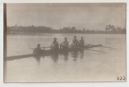 CARTE PHOTO - AVIRON - 4 AVEC BARREUR - UNE REGATE SUR L' ALLIER ? - PHOTO GIRY VICHY - 2 SCANS - - Remo