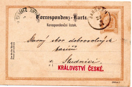 70635 - Österreich - 1894 - 2Kr GAKte JAROMER -> ... SKALITZ - Lettres & Documents