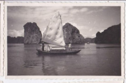 3 Photos Indochine Vietnam Baie D'Halong Jonques Sampans  Réf 26923 - Asia