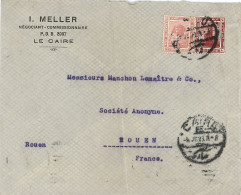 EGYPTE ( Protectorat Britanique) N°61 +N°63  / LETTRE POUR LA FRANCE -CàD CAIRO -6-JL-23 - 1915-1921 Protectorado Británico