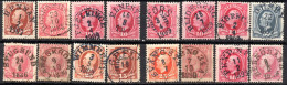 1960. SWEDEN. 16 CLASSIC STAMPS WITH NICE POSTMARKS LOT.3 SCANS - 1885-1911 Oscar II