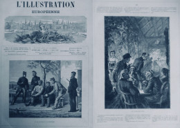 1872 JEU QUILLES JOUEURS 2 JOURNAUX ANCIENS - Sin Clasificación