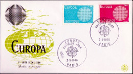 Europa CEPT 1970 France - Frankreich FDC7 Y&T N°1637 à 1638 - Michel N°1710 à 1711 - 1970