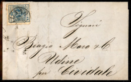 Antichi Stati Italiani - Lombardo Veneto - 45 Cent (22) Su Lettera Da Milano A Cividale Del 31.5.58 (400) - Otros & Sin Clasificación