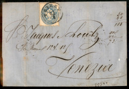 Antichi Stati Italiani - Lombardo Veneto - Territori Italiani D'Austria - 10 Kreuzer (27) Su Lettera Da Trieste A Venezi - Andere & Zonder Classificatie