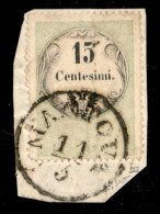 Antichi Stati Italiani - Lombardo Veneto - 15 Cent (3) Usato A Mantova Su Frammento - E. Diena - Other & Unclassified