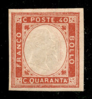 Antichi Stati Italiani - Province Napoletane - 1861 - Non Emessi - 40 Cent (4) - Nuovo Con Gomma Originale - Invisibile  - Altri & Non Classificati