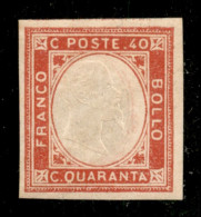Antichi Stati Italiani - Province Napoletane - 1861 - Non Emessi - 40 Cent (4) - Nuovo Con Gomma Originale - Invisibile  - Sonstige & Ohne Zuordnung