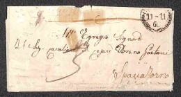 Antichi Stati Italiani - Sicilia - 1860 (11 Novembre) - Letterina Da Catania A Spaccaforno Tassata In Arrivo - Other & Unclassified