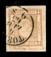 Regno - Vittorio Emanuele II - 1862 - 2 Cent (10) Usato Su Piccolo Frammento - Margini Completi - Otros & Sin Clasificación