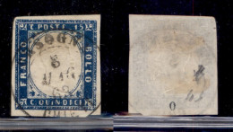 Regno - Vittorio Emanuele II - 1862 - Orsogna Chieti (P.ti 10) - 15 Cent (11) Usato (8.5.63) - Autres & Non Classés