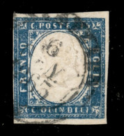 Regno - Vittorio Emanuele II - 1863 - 15 Cent (11e - Azzurro Grigio) Usato - Sorani (1.000) - Altri & Non Classificati