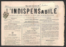 Regno - Vittorio Emanuele II - 1 Cent (14) Isolato Su Intero Giornale Da Milano A Salò Del 18.11.67 - Other & Unclassified