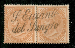 Regno - Vittorio Emanuele II - S. Eusanio Del Sangro - Coppia Del 10 Cent Torino (17) - Fiecchi - Other & Unclassified