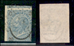 Regno - Vittorio Emanuele II - 1865 - 20 Cent Su 15 (24 Varietà Haa) - Dentellature Spostate In Alto E A Sinistra Ritagl - Other & Unclassified