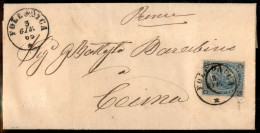 Regno - Vittorio Emanuele II - Follonica - 20 Cent Su 15 (24) - Lettera Per Cecina Del 3.6.65 - Alfani - Autres & Non Classés